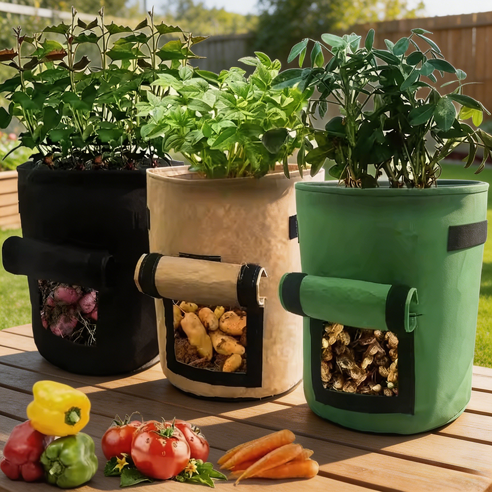 Eco Felt Grow Bag Custom Gallon | Fabric Planter for Vegetables & Trees