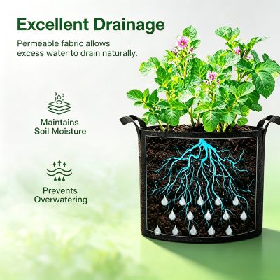 biodegradable planting bag,custom nursery containers,heavy-duty grow bag,portable gardening