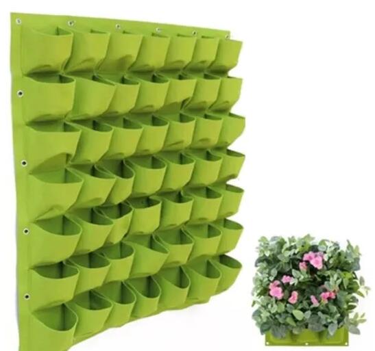 56 Pockets Vertical Garden Plant Grow Container Bags